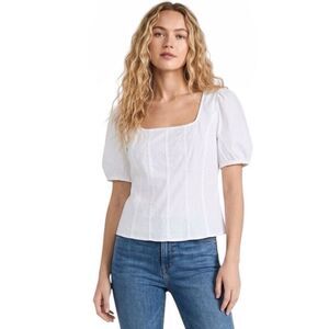J.Crew Womens Blouse Sz 10 Short Sleeve Cottagecore Cottage Bohemian Smocked